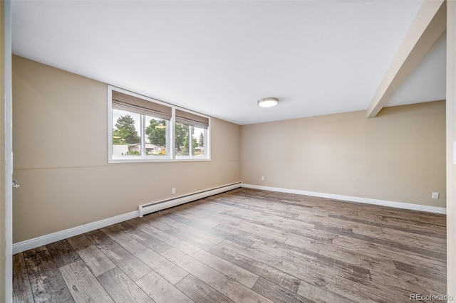 8051 S Kendall Blvd, Littleton, CO 80128 - unfurnished room featuring a baseboard radiator and wood finished floors