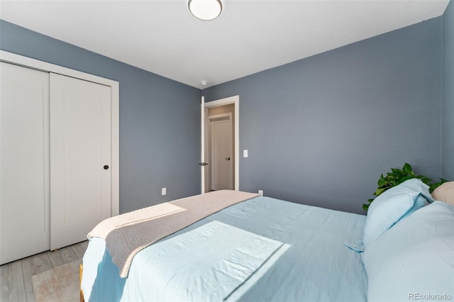 550 S Raleigh St, Denver, CO 80219 - bedroom with light wood-style flooring and a closet