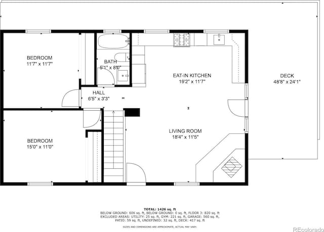 54 Zaza Ln, Evergreen, CO 80439 - home floor plan