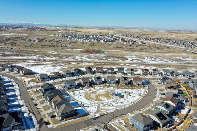 drone / aerial view with a residential view