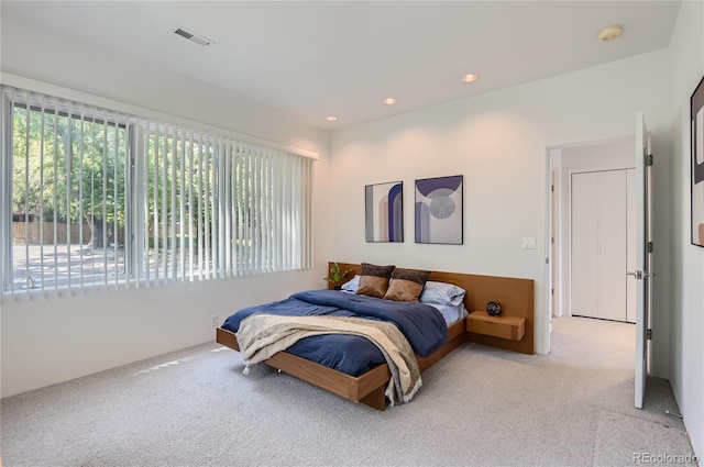 view of carpeted bedroom