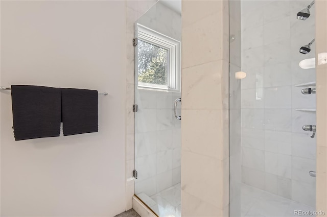 bathroom with an enclosed shower