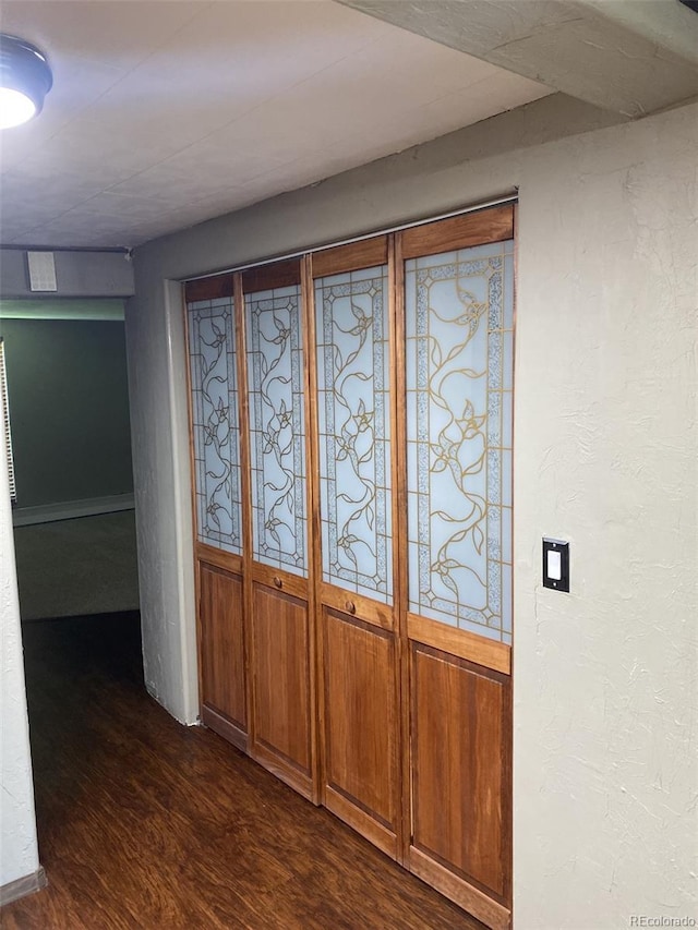 entryway featuring dark hardwood / wood-style flooring