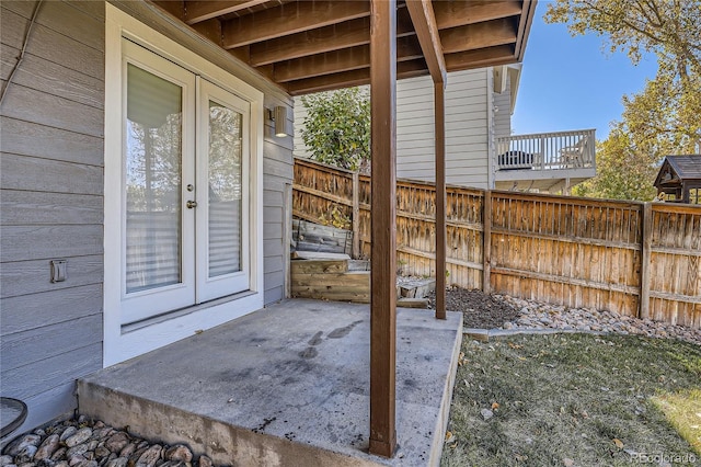 view of patio / terrace with french doors