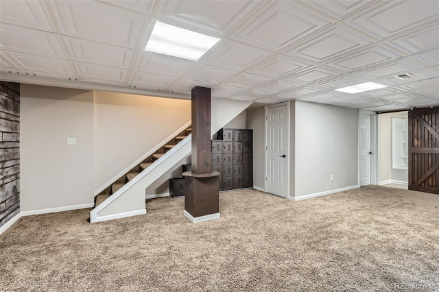 13018 Niagara Way, Thornton, CO 80602 - finished basement with carpet and stairway