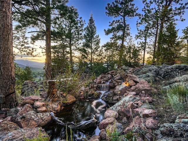 view of nature at dusk