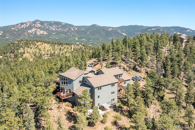 bird's eye view featuring a mountain view