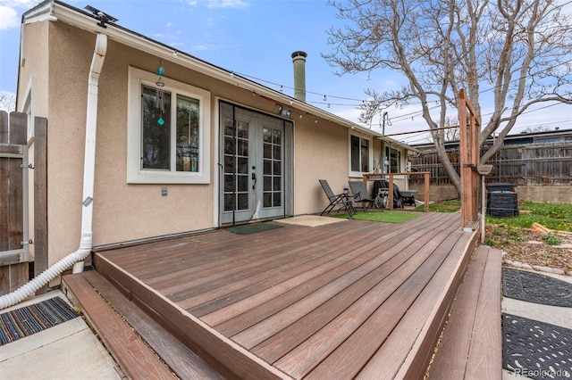 741 Cortez St, Denver, CO 80221 - deck with fence and french doors