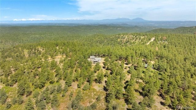 33002 Bobcat Ct, Trinidad, CO 81082 - aerial view of a forest and a mountain backdrop
