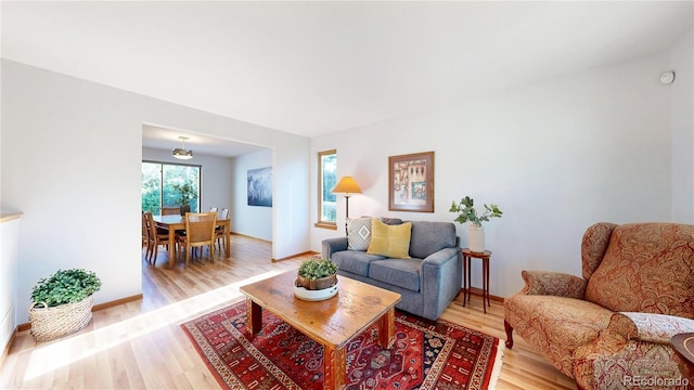 14633 W 69th Pl, Arvada, CO 80004 - living area featuring light wood-style flooring and baseboards