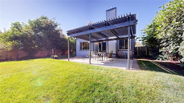 14633 W 69th Pl, Arvada, CO 80004 - rear view of property featuring a pergola, a fenced backyard, and a patio
