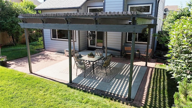 14633 W 69th Pl, Arvada, CO 80004 - back of property with a pergola and a patio