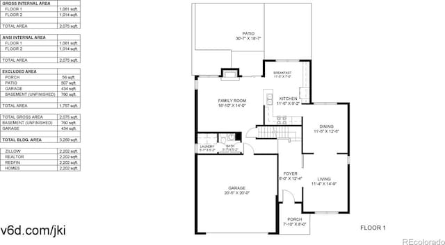 14633 W 69th Pl, Arvada, CO 80004 - view of home floor plan