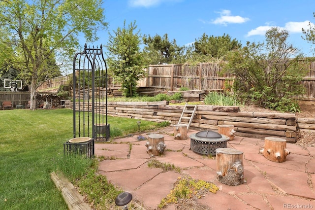 7466 E Long Cir, Centennial, CO 80112 - view of patio featuring a fire pit