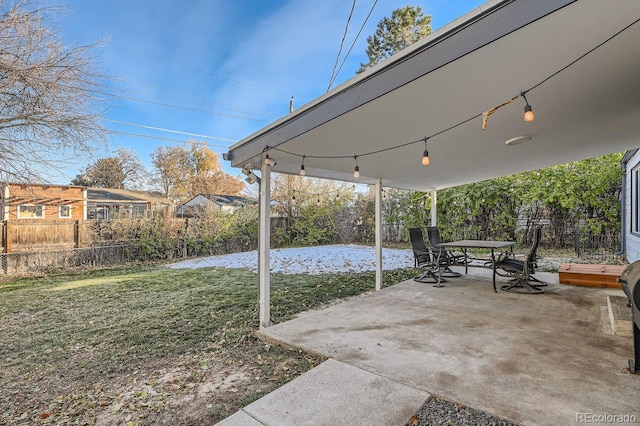 view of yard with a patio