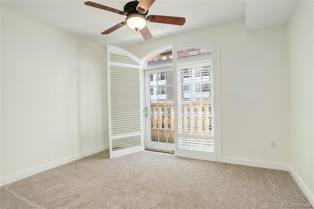 1950 N Logan St Unit 102, Denver, CO 80203 - carpeted empty room with ceiling fan and baseboards