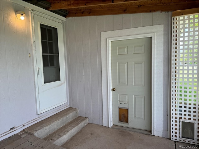 view of doorway to property