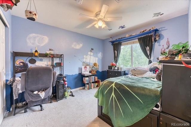 10191 Sagecrest St, Highlands Ranch, CO 80126 - carpeted bedroom featuring a ceiling fan and baseboards