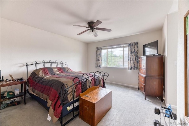 10191 Sagecrest St, Highlands Ranch, CO 80126 - bedroom featuring light carpet, baseboards, and ceiling fan