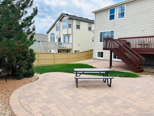 16893 Trail View Cir, Parker, CO 80134 - view of patio with stairs and a deck