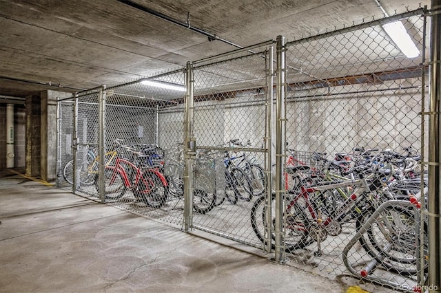 garage with bike storage