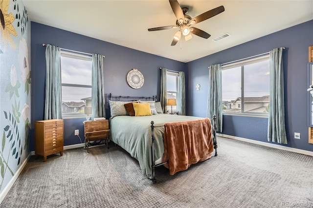 3944 Trail Stone Cir, Castle Rock, CO 80108 - carpeted bedroom featuring baseboards and ceiling fan