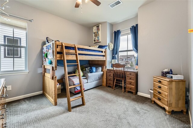 3944 Trail Stone Cir, Castle Rock, CO 80108 - carpeted bedroom featuring baseboards and ceiling fan