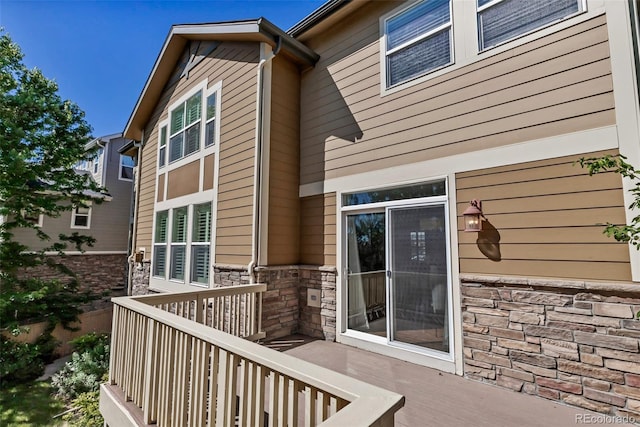 10646 Amesbury Way, Highlands Ranch, CO 80126 - property entrance featuring stone siding