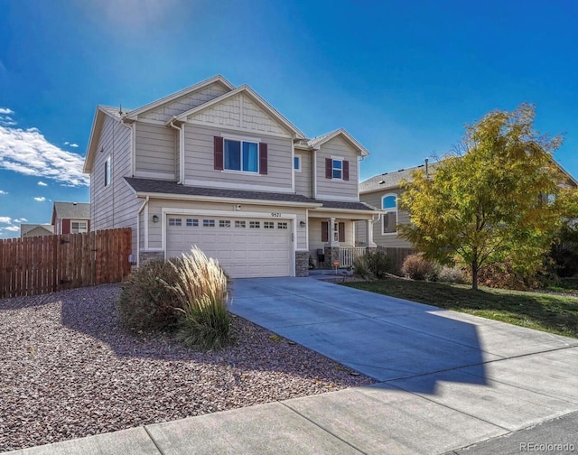 view of front of home featuring a garage