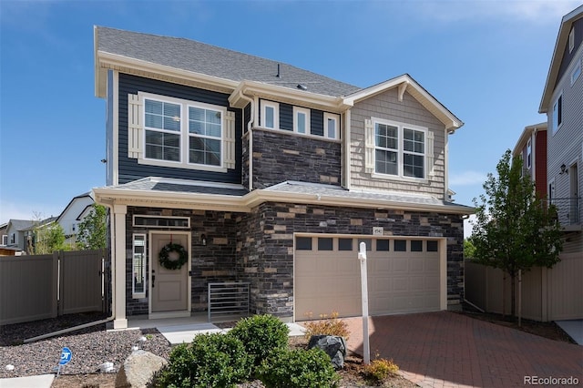 view of front of home featuring a garage