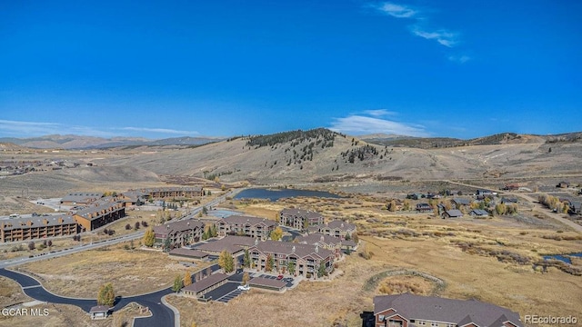 aerial view featuring a mountain view