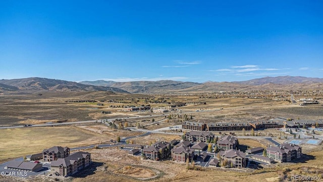 aerial view featuring a mountain view