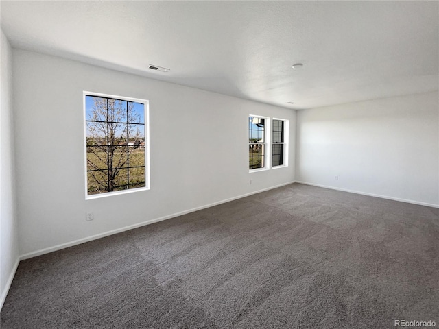 12713 Leyden St Unit E, Thornton, CO 80602 - empty room featuring plenty of natural light, baseboards, and dark carpet