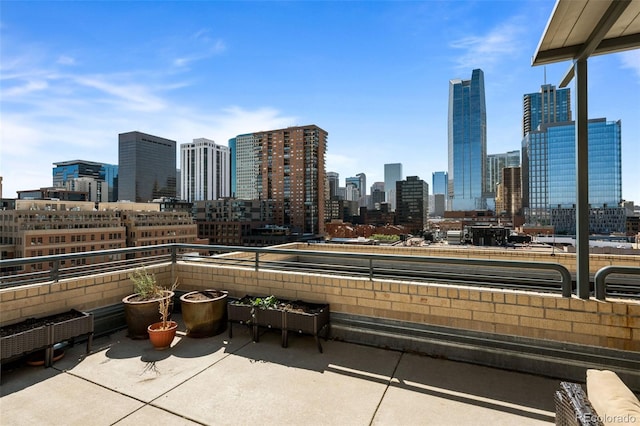 1499 Blake St Unit 2C, Denver, CO 80202 - view of patio / terrace with a view of skyline