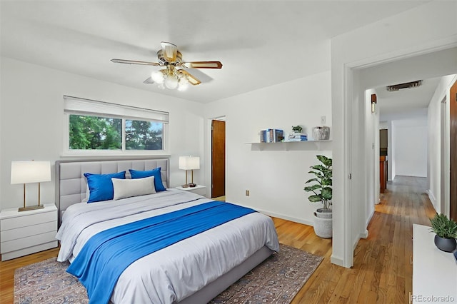 1111 Royale Dr, Colorado Springs, CO 80910 - bedroom featuring wood finished floors and a ceiling fan