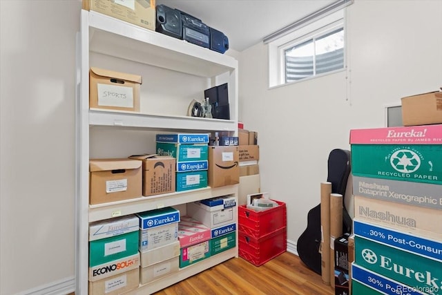 view of storage room