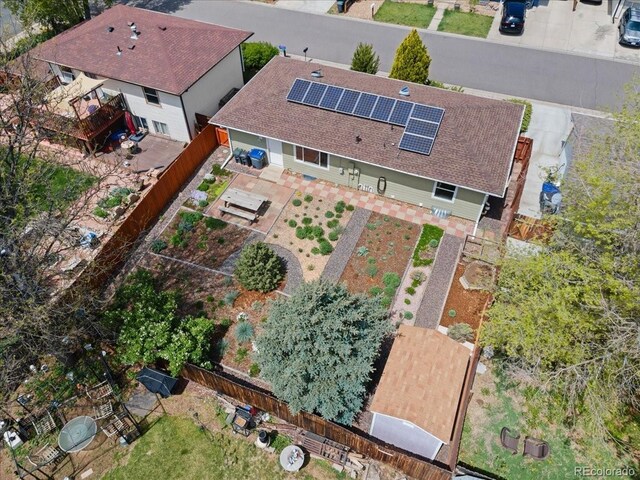 view from above of property