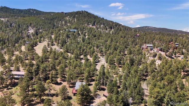 32187 Sylvan Rd, Golden, CO 80403 - mountain view featuring a heavily wooded area