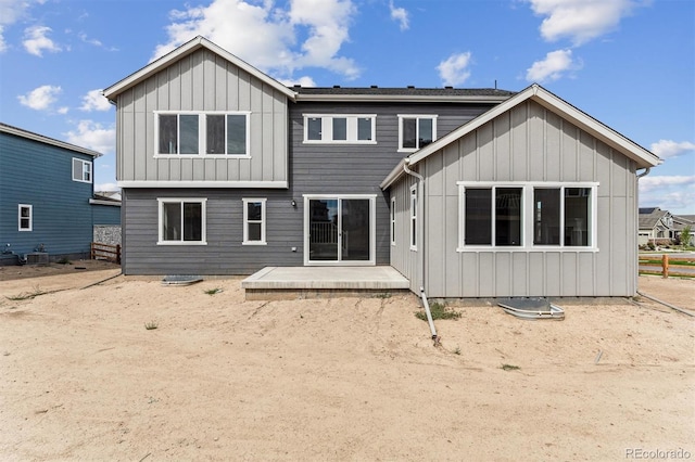 rear view of property with a patio area