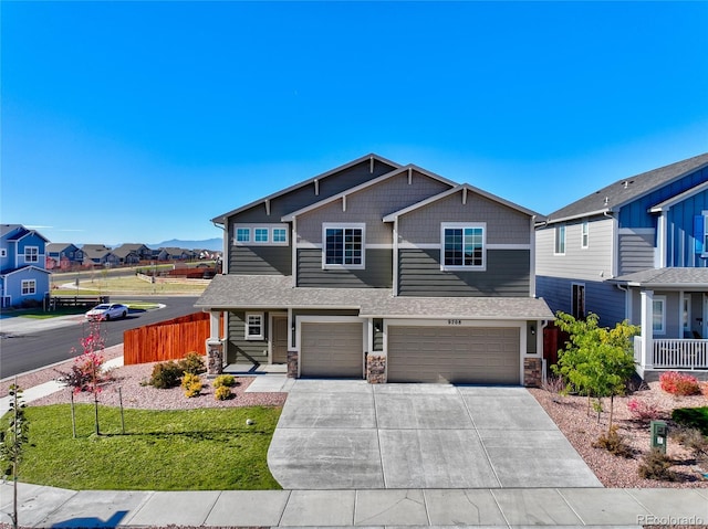 view of front of home featuring a garage