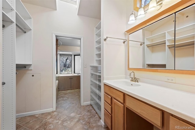 bathroom with vanity