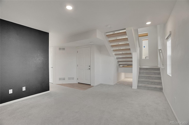 10124 Xanadu St, Commerce City, CO 80022 - interior space with visible vents, recessed lighting, and stairs