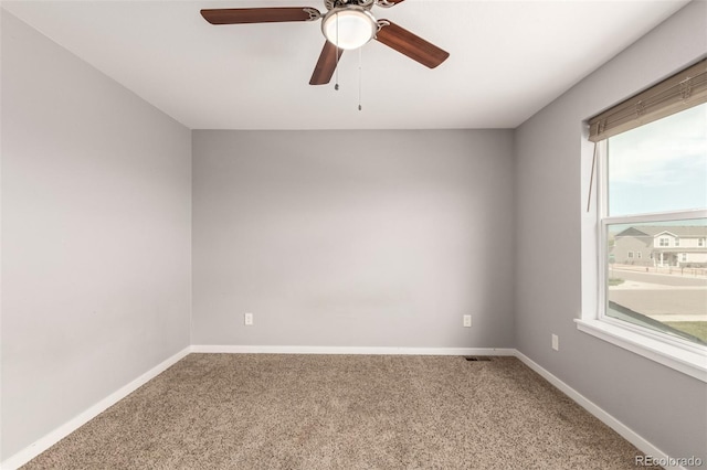 329 S 3rd Ave, Deer Trail, CO 80105 - carpeted spare room featuring ceiling fan and baseboards