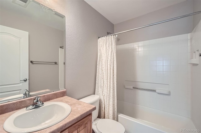 2538 Central Park Blvd, Denver, CO 80238 - full bathroom with vanity, shower / bath combination with curtain, and a textured wall