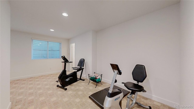6187 Reed Way, Arvada, CO 80003 - exercise room with carpet flooring and recessed lighting