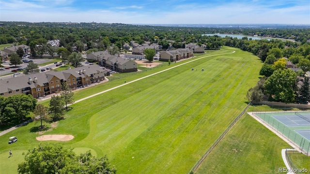 8277 Teller Ct, Arvada, CO 80003 - aerial view of residential area with a large body of water and a local golf course