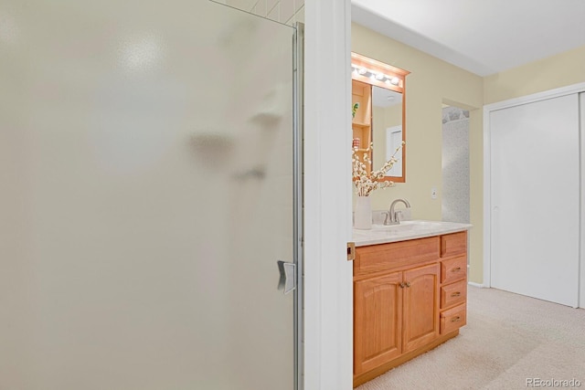 8277 Teller Ct, Arvada, CO 80003 - bathroom with a shower stall and vanity