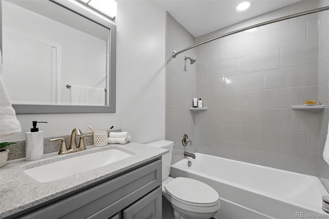 9315 Field Ln, Westminster, CO 80021 - full bath featuring vanity, shower / bath combination, and toilet