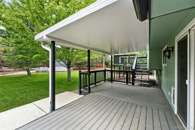 9315 Field Ln, Westminster, CO 80021 - wooden terrace with a lawn