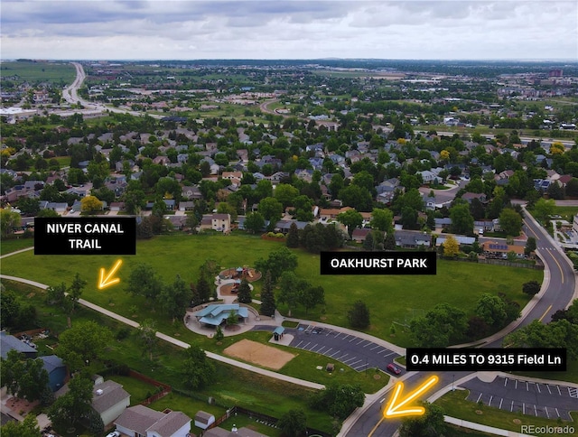 9315 Field Ln, Westminster, CO 80021 - aerial view of property's location
